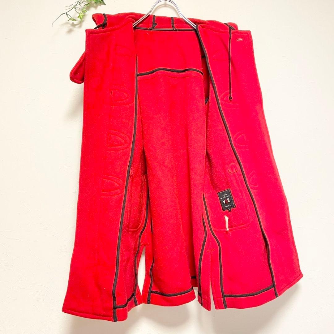 ヴァンジャケット【S】フーテッドダッフルコート レッド ヴィンテージ 菅田将暉