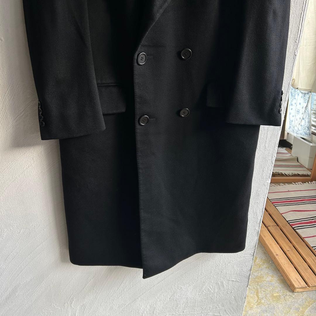 80S Aquascutum カシミヤ ダブル チェスターコート