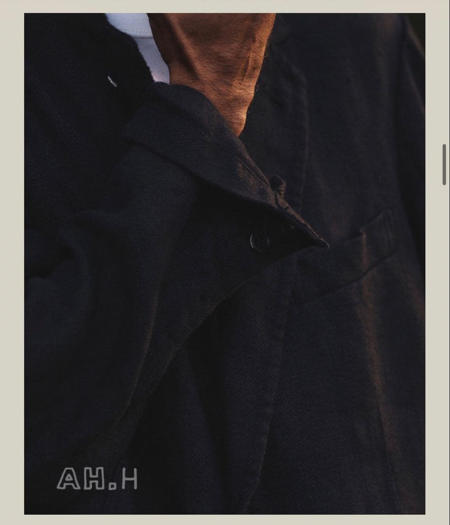 T*y様 CAHLUMN Linen Tailored Jacket ネイビー