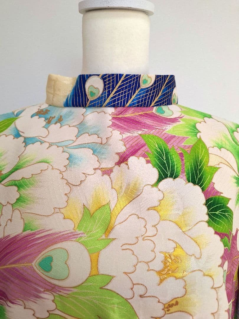 着物リメイクワンピース3606