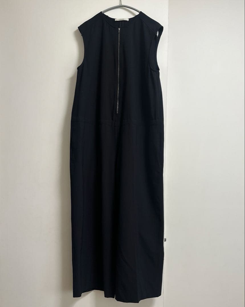 美品　LOHEN ローヘン フロントジップオールインワン　ネイビー 36