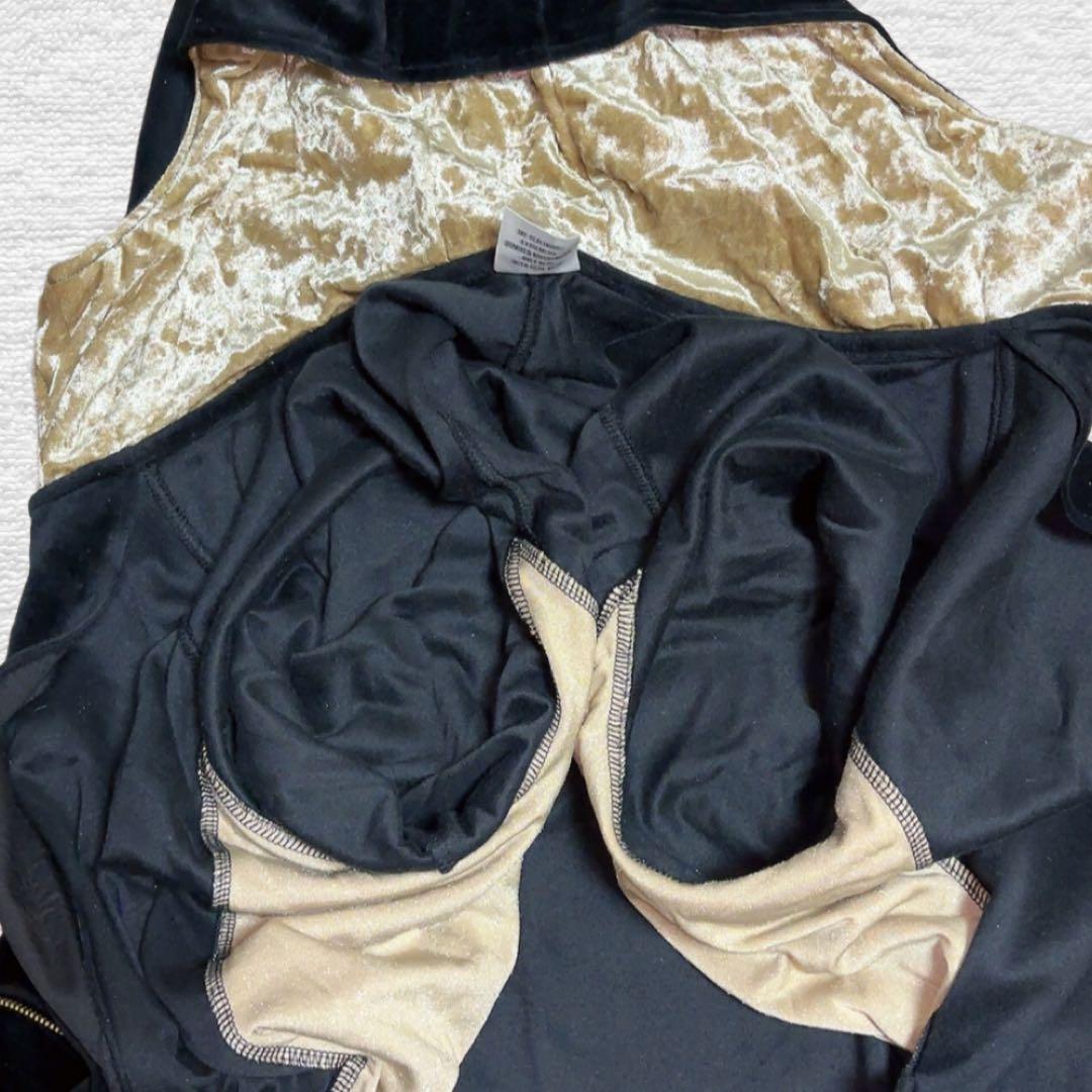 レア✨24カラッツ ベロア ジャージ セットアップ ブラック × ゴールド XL