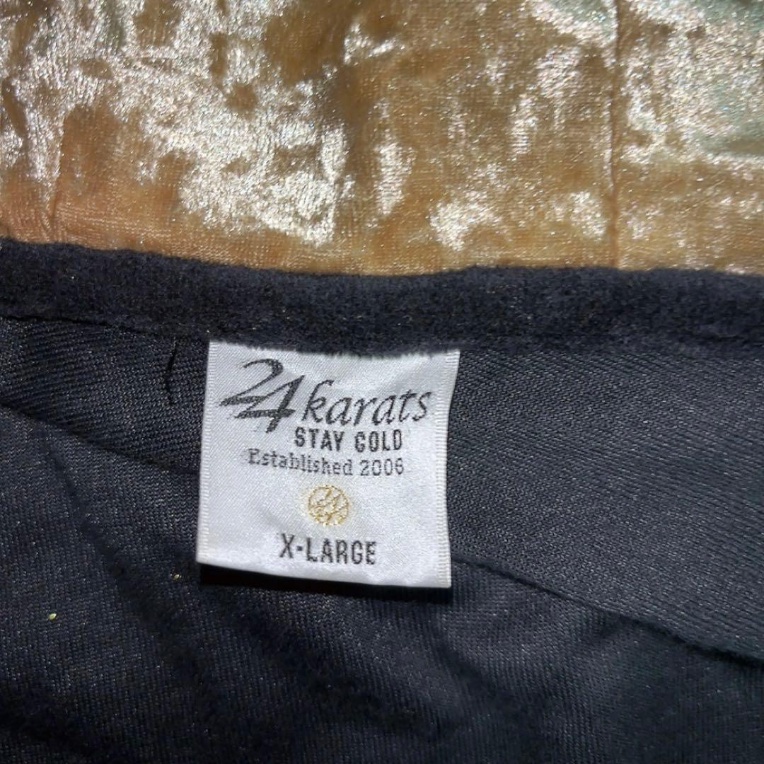 レア✨24カラッツ ベロア ジャージ セットアップ ブラック × ゴールド XL