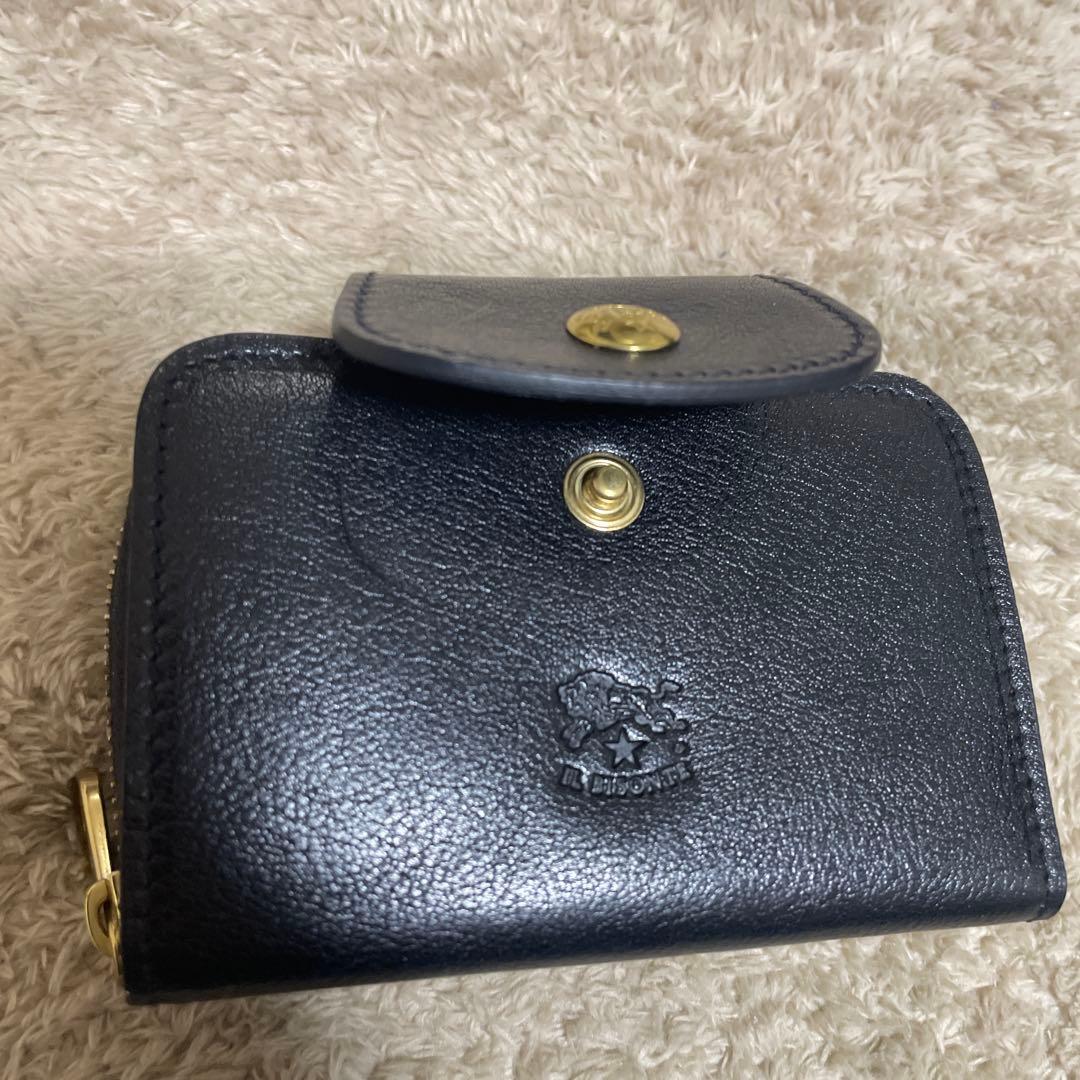 【新品】IL BISONTE 黒 レザー 小銭入れキーケース財布