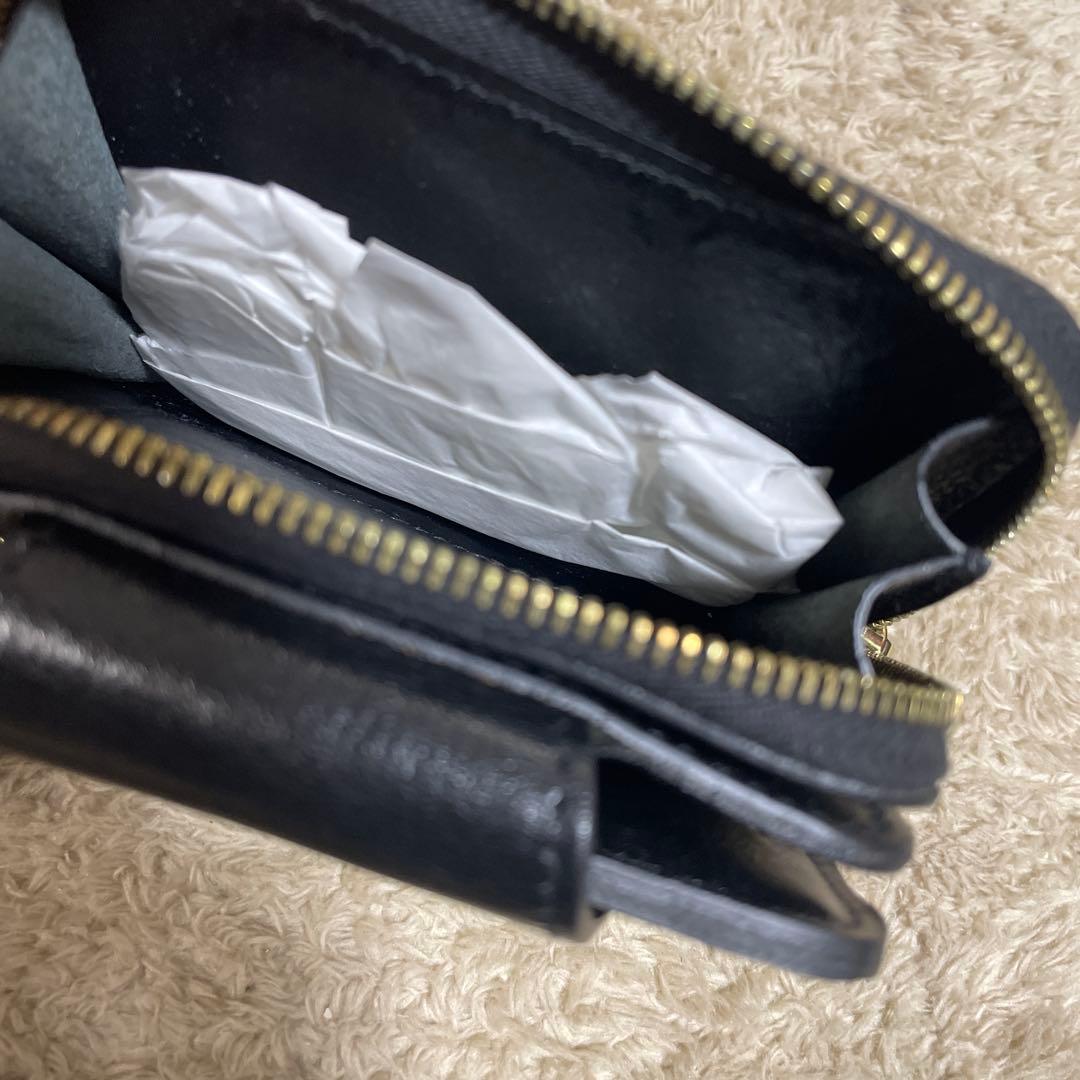 【新品】IL BISONTE 黒 レザー 小銭入れキーケース財布