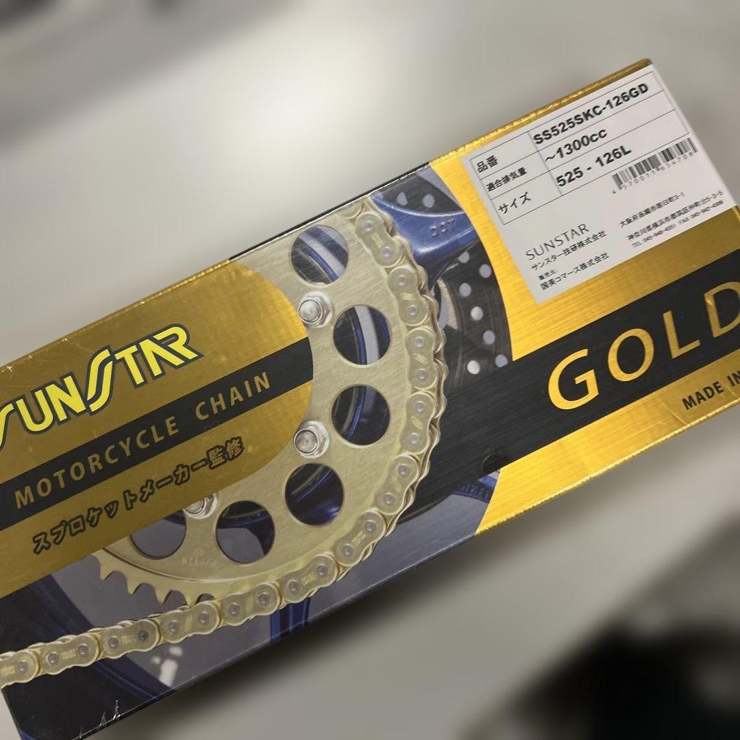 SUNSTAR(サンスター)モーターサイクルチェーン 525サイズ 126リンク