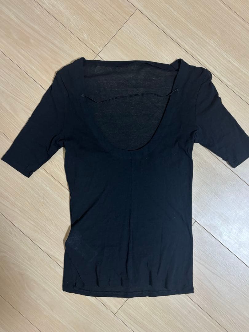 トップス enof sheer cotton back open top 25ss