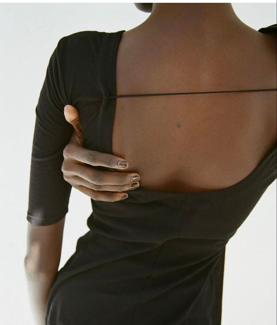 トップス enof sheer cotton back open top 25ss