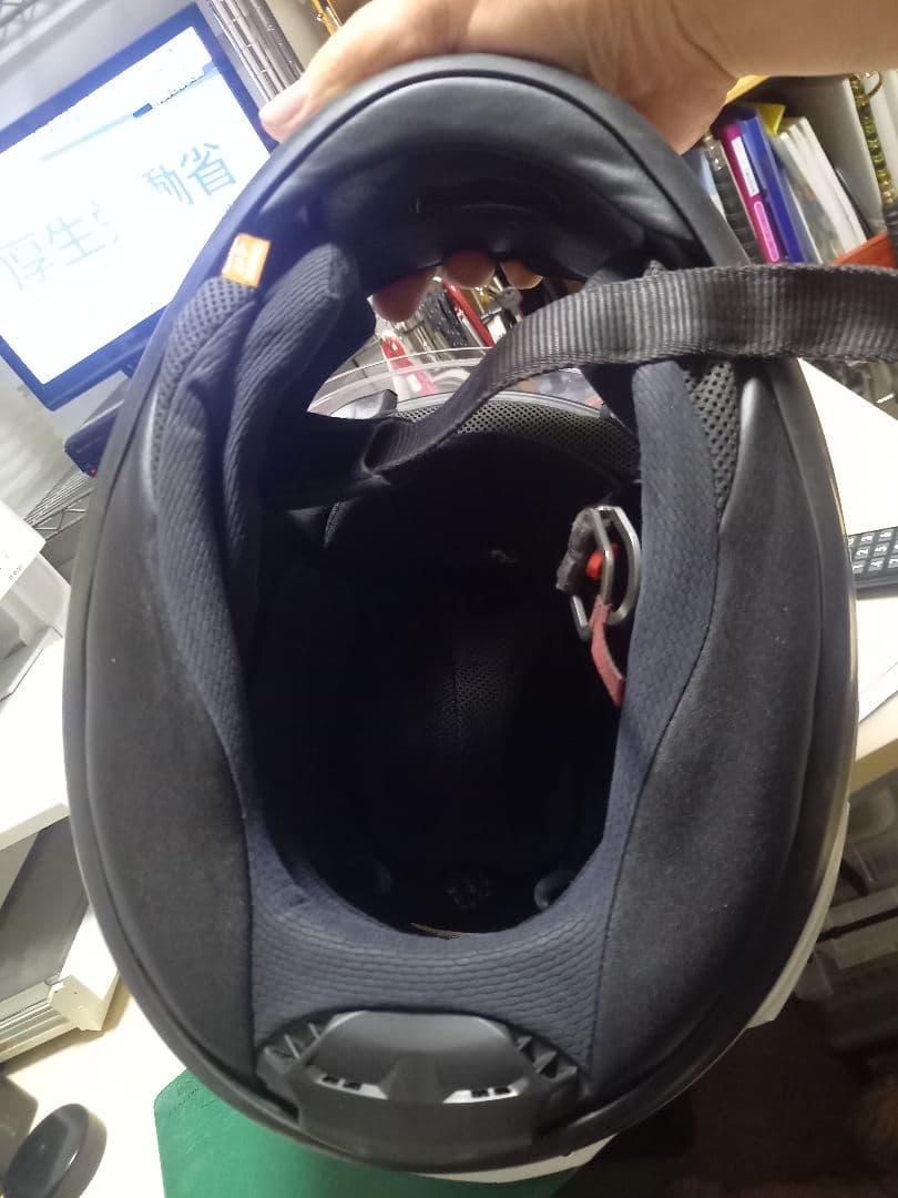 アライ　RX-7X　パールホワイト　サイズ65-66㎝ 純正スポイラー装着