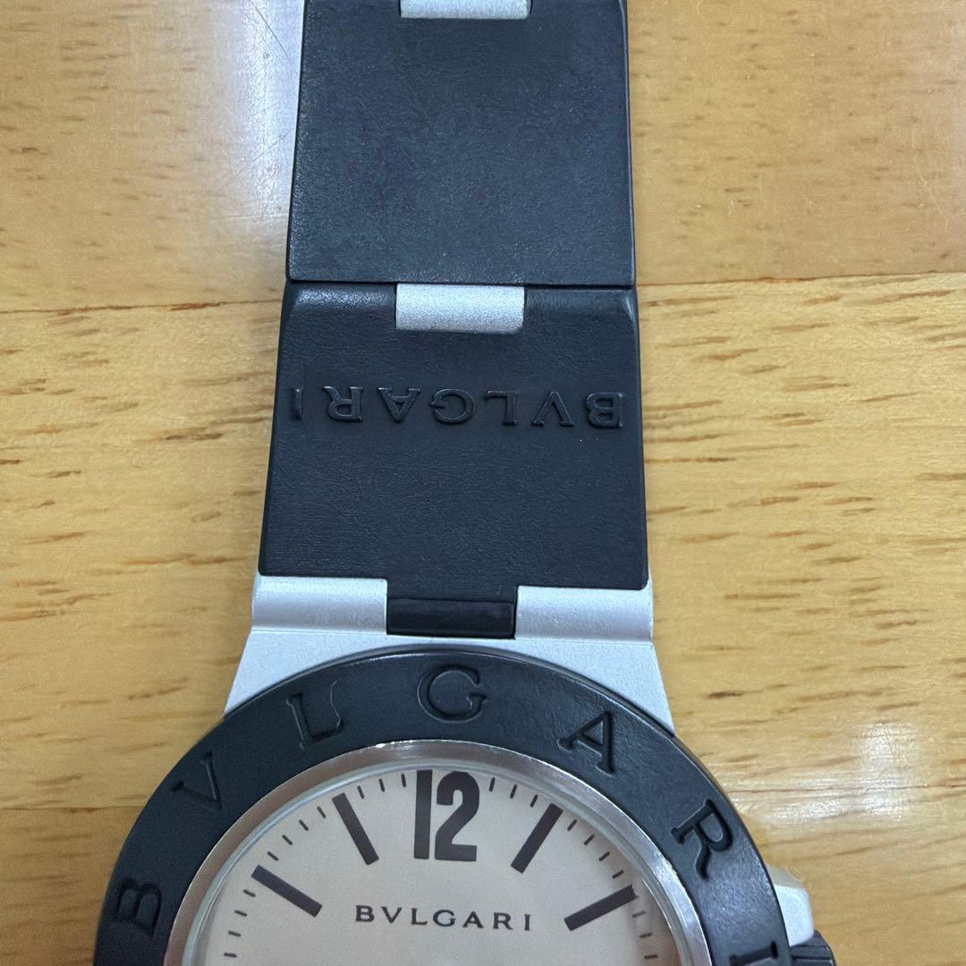 【値下げ】BVLGARI AL 38 A ブラックラバーベルト