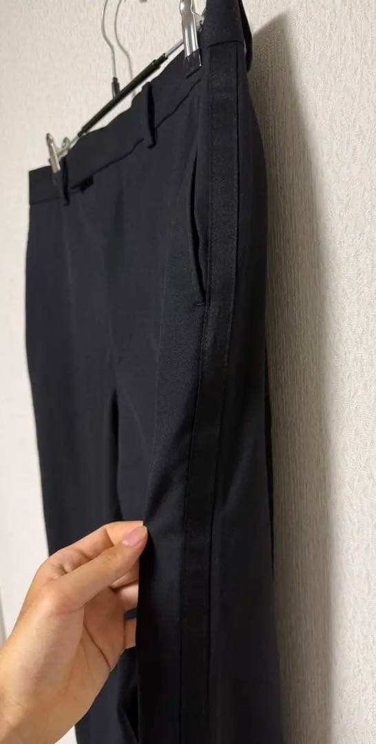 Sunflower バージンウール ストレート トラウザー　ブラック サイズ46