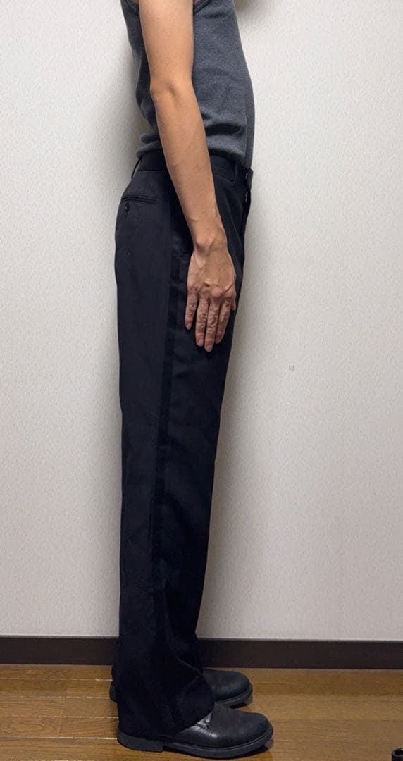 Sunflower バージンウール ストレート トラウザー　ブラック サイズ46