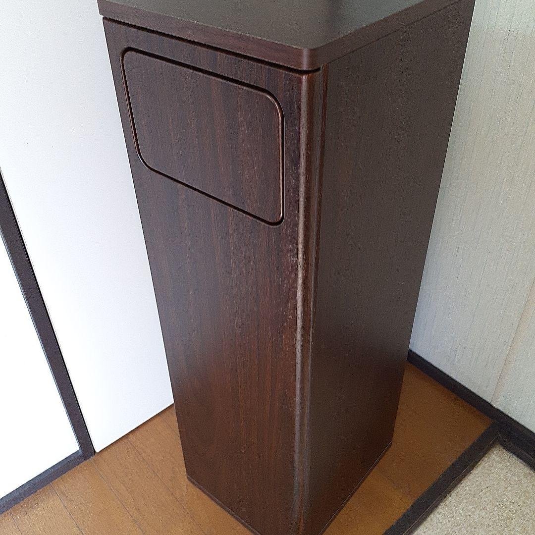 スタンド ダストボックス ブラウン ゴミ箱 スイング式 木目調 45L新品同様