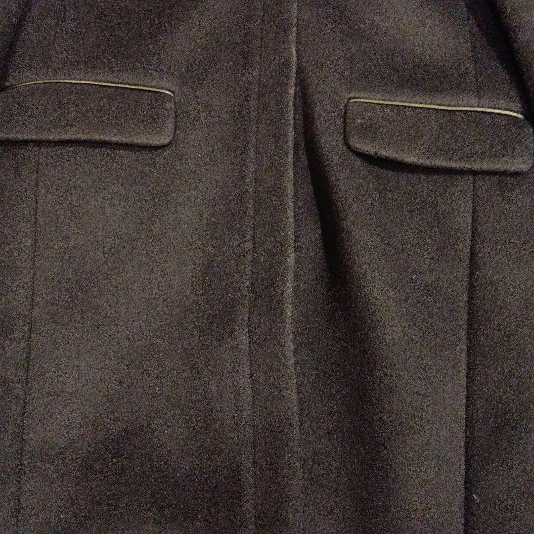 専用IENA 二重織り シャルムフード付きコクーンコートネイビー＆シャギーニット