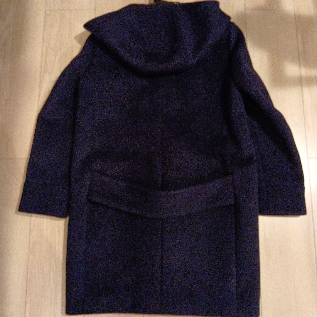 専用IENA 二重織り シャルムフード付きコクーンコートネイビー＆シャギーニット