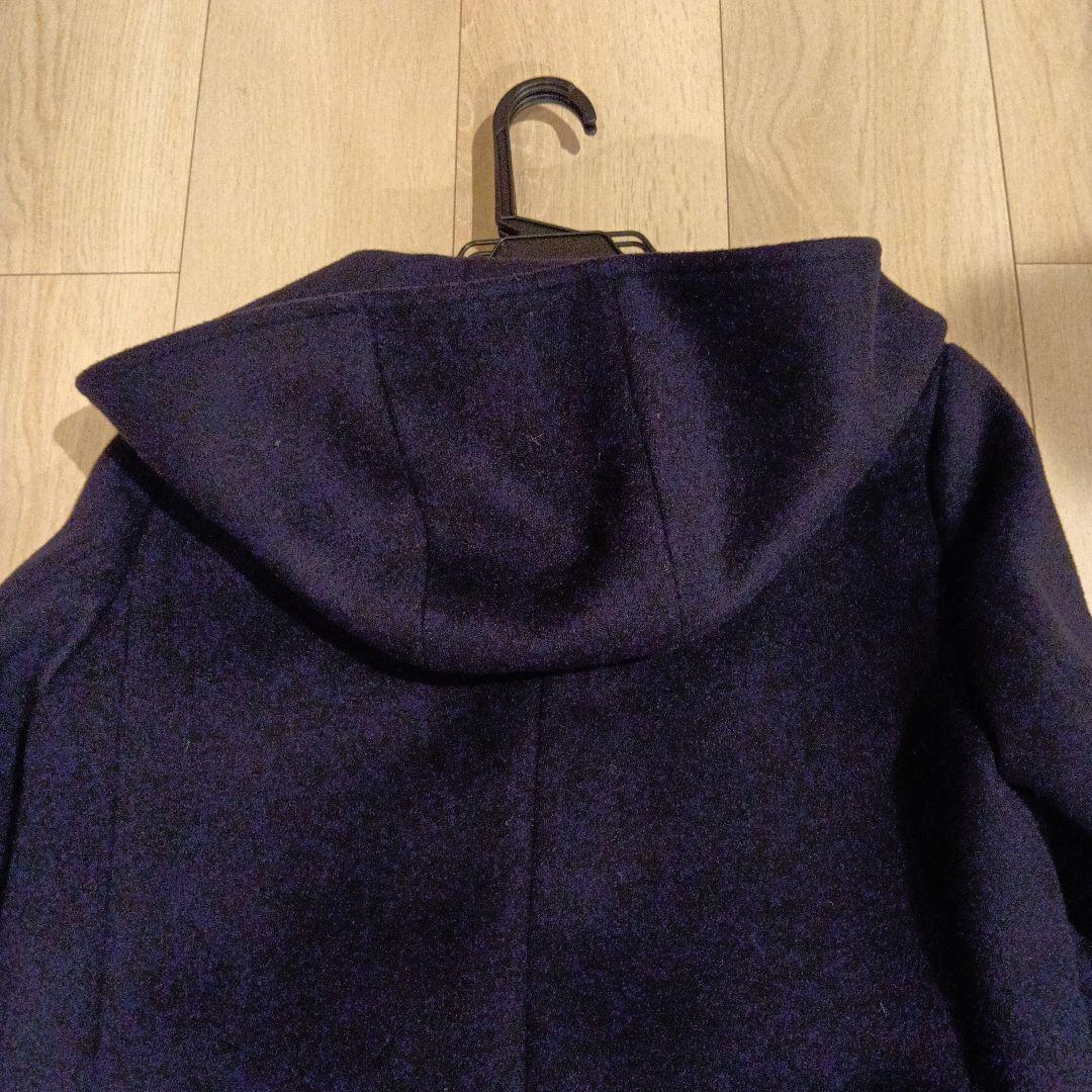 専用IENA 二重織り シャルムフード付きコクーンコートネイビー＆シャギーニット