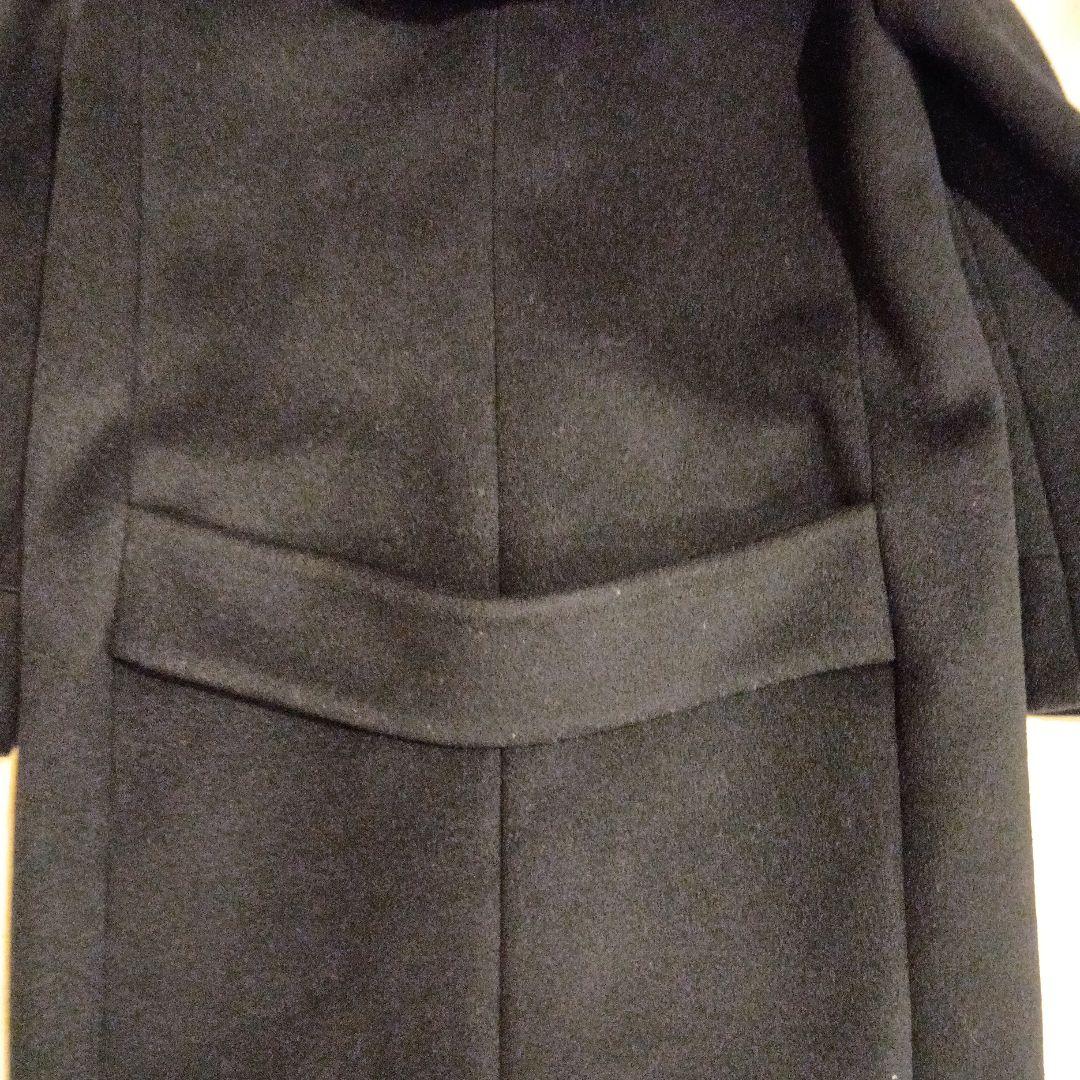 専用IENA 二重織り シャルムフード付きコクーンコートネイビー＆シャギーニット