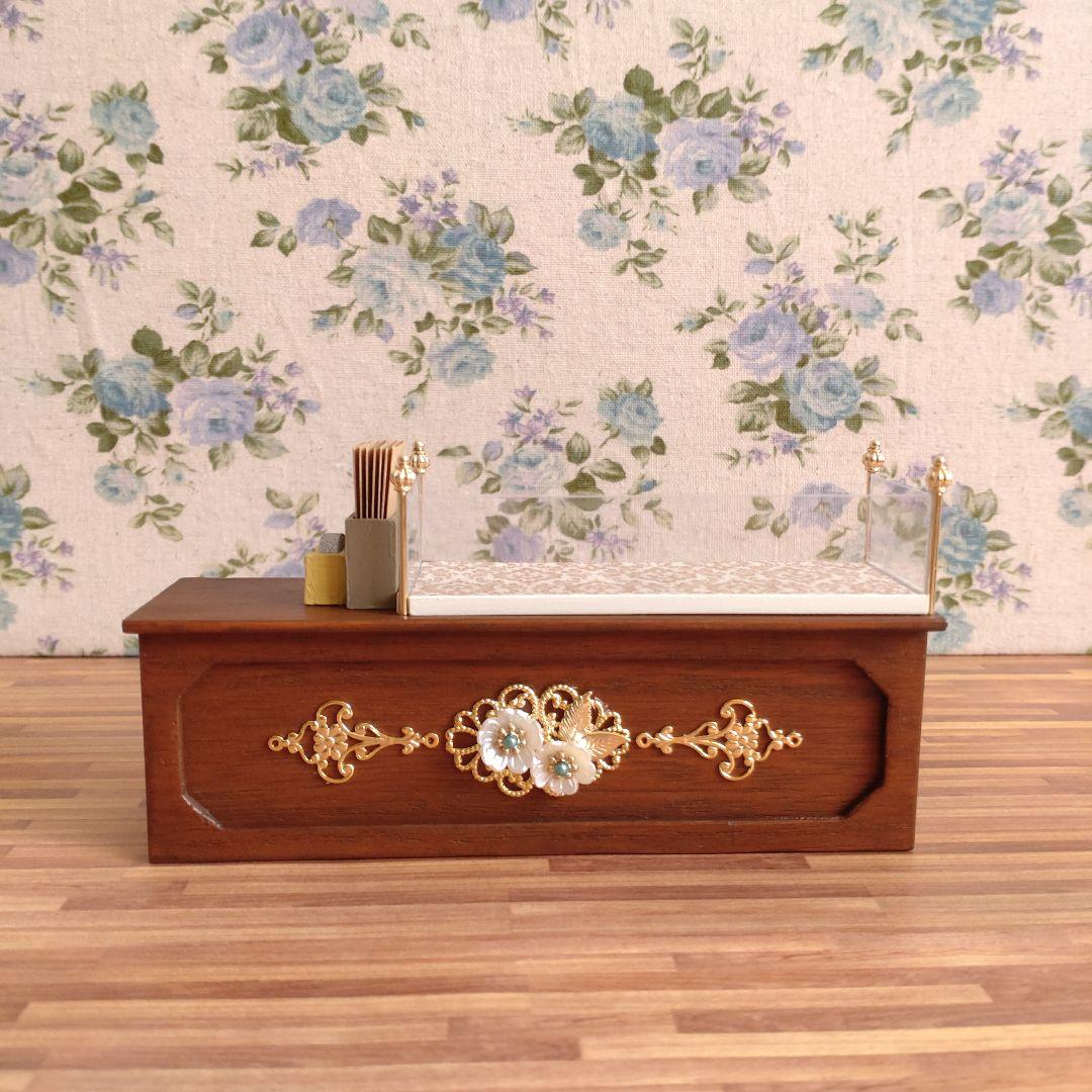 【訳あり】ミニチュア家具　ショコラティエAセット《濃いめメープル》