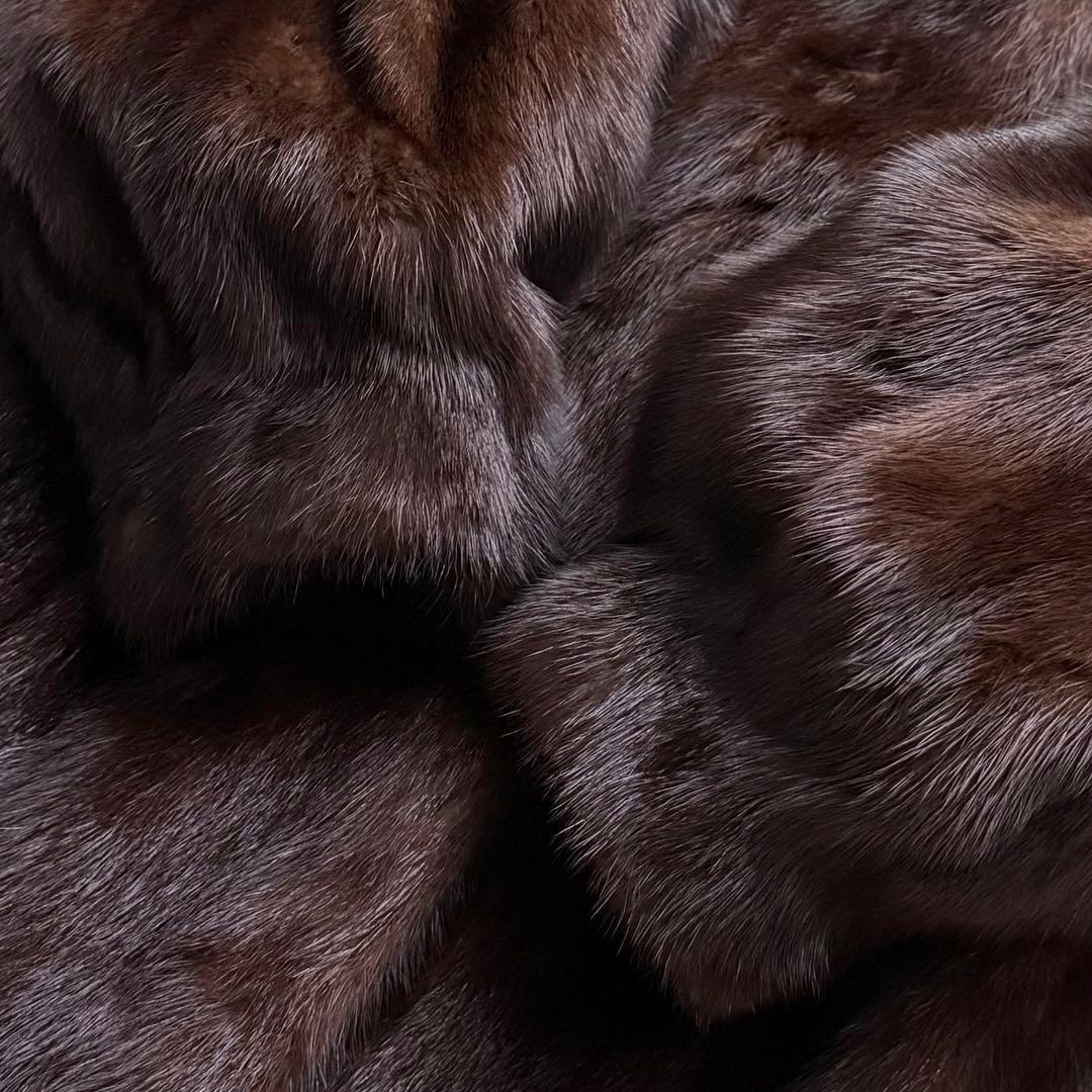 本毛皮☆ミンク MINK ファーコート なめし柔らか◎ 毛艶◎ ふかふか 茶系