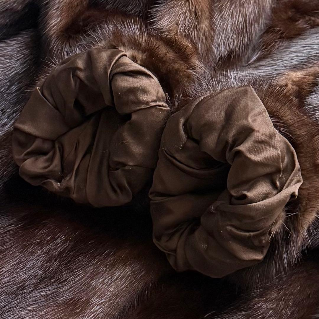 本毛皮☆ミンク MINK ファーコート なめし柔らか◎ 毛艶◎ ふかふか 茶系