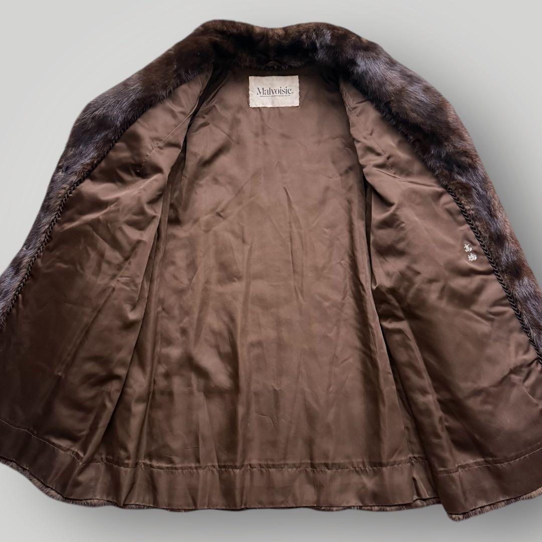 本毛皮☆ミンク MINK ファーコート なめし柔らか◎ 毛艶◎ ふかふか 茶系