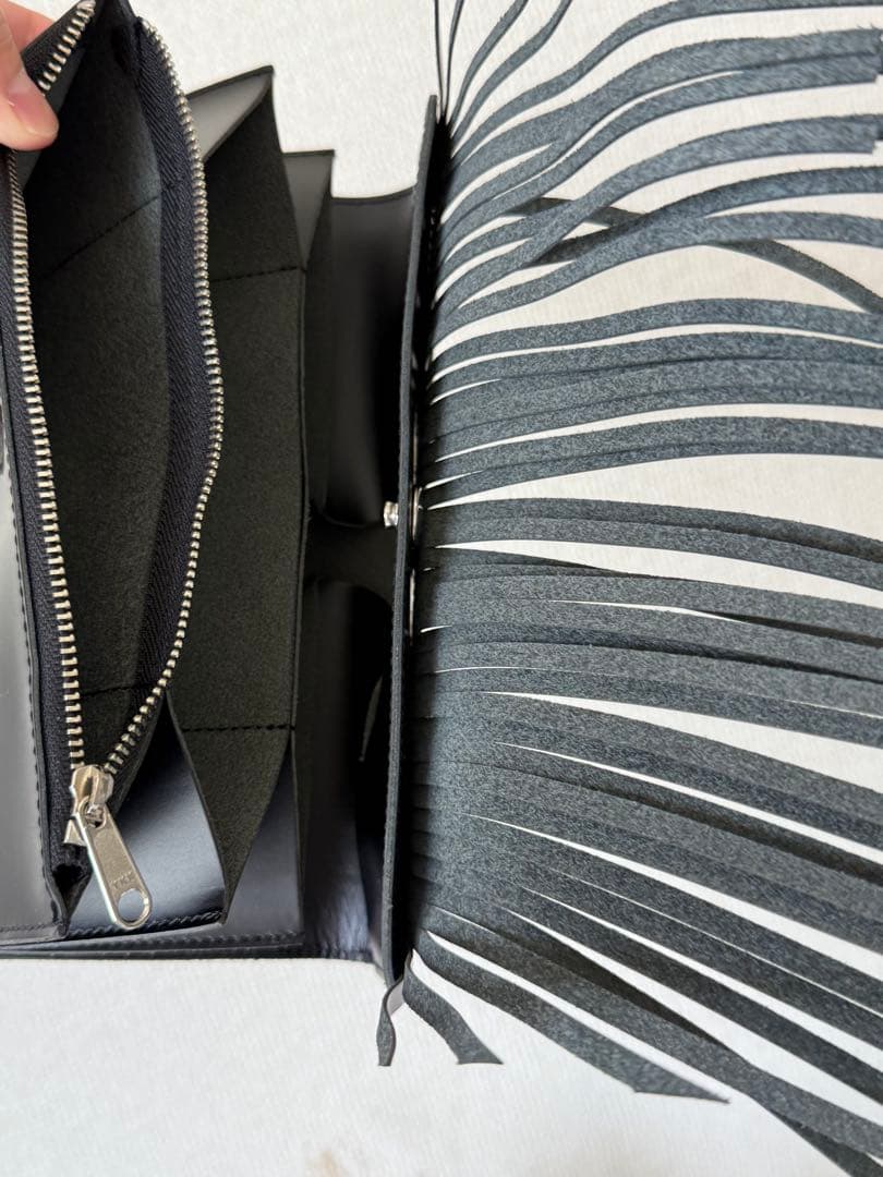 COMME des GARCONS レザーフリンジロングウォレット 長財布