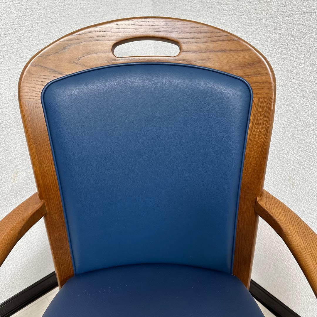 展示品 浜本工芸 HAMAMOTO アームチェア ダイニンチェア レザー※i1※