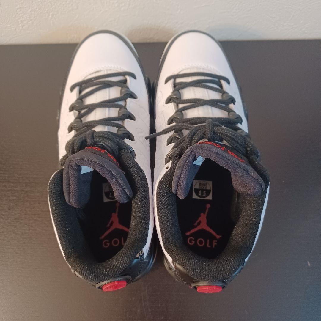 新品未使用 23.5cm ナイキ エアジョーダン9 ゴルフ ホワイト/ブラック