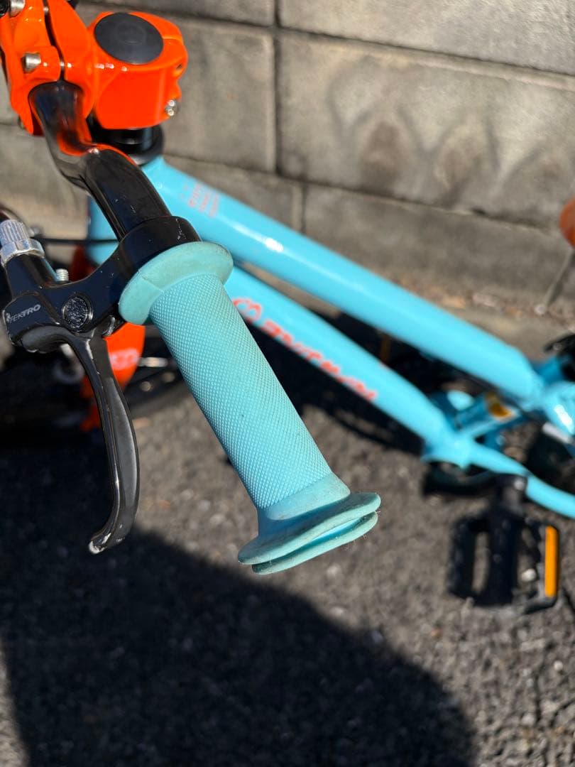 ヨツバサイクル 14インチ 子供用自転車 ラムネブルー 防犯登録解除済