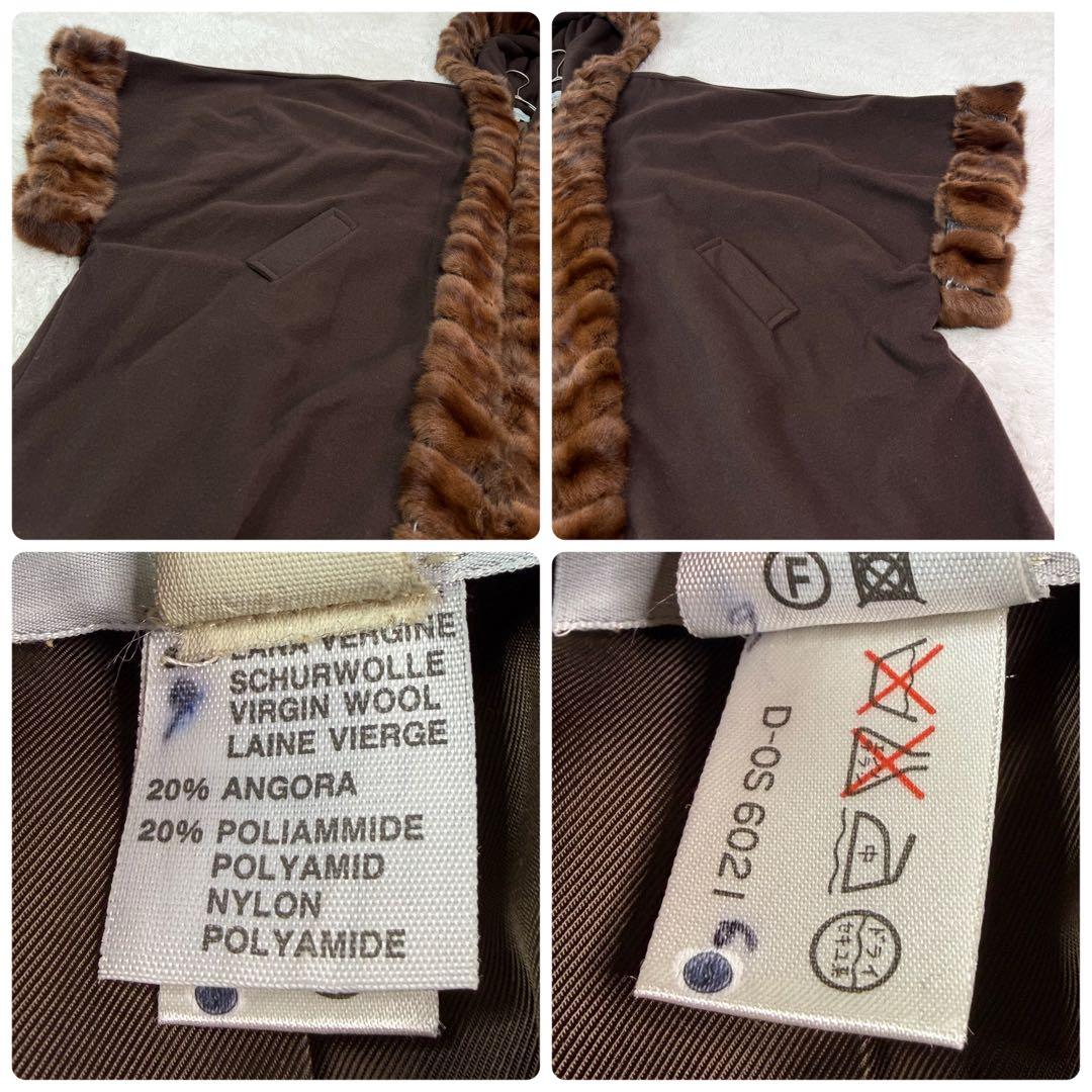 ポンチョ リアル ファー Clips Wanda Mode ウール アンゴラ混