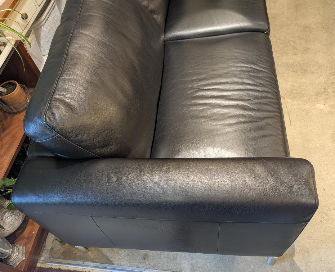 【極美品】 NATUZZI 3人 ソファ ITALIA ナツッジ イタリア 本革