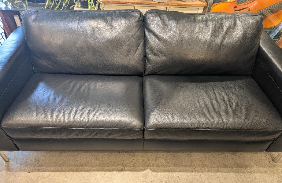 【極美品】 NATUZZI 3人 ソファ ITALIA ナツッジ イタリア 本革