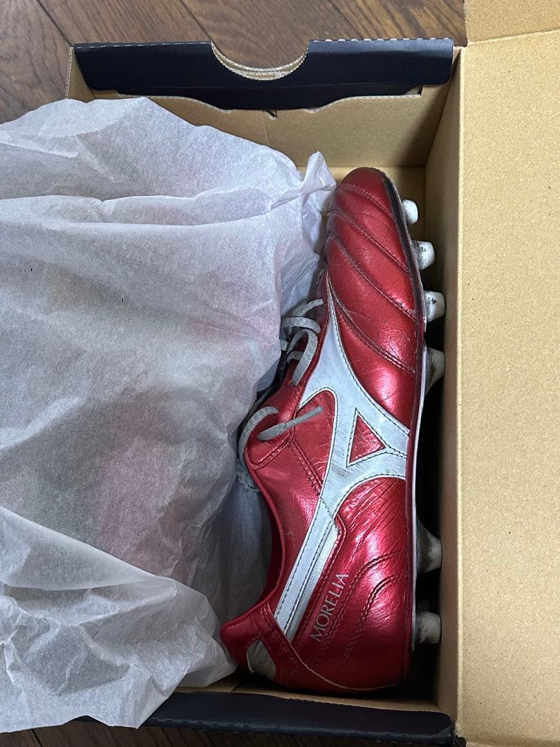 最終値下げ 激レアMizuno Morelia レッド サッカースパイク26cm