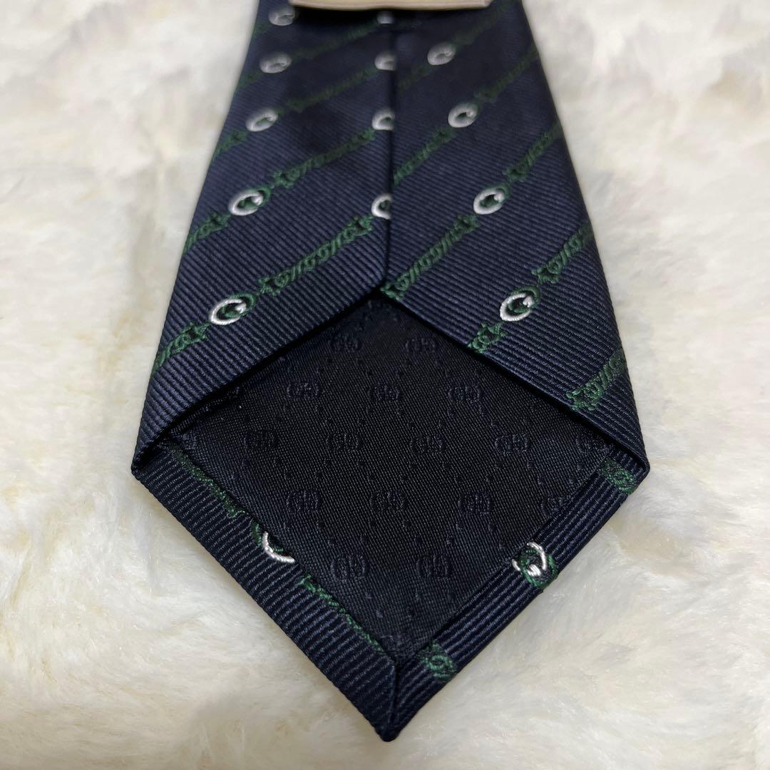 新品 GUCCI グッチ ネクタイ インターロッキングGチェーンシルク 現行品