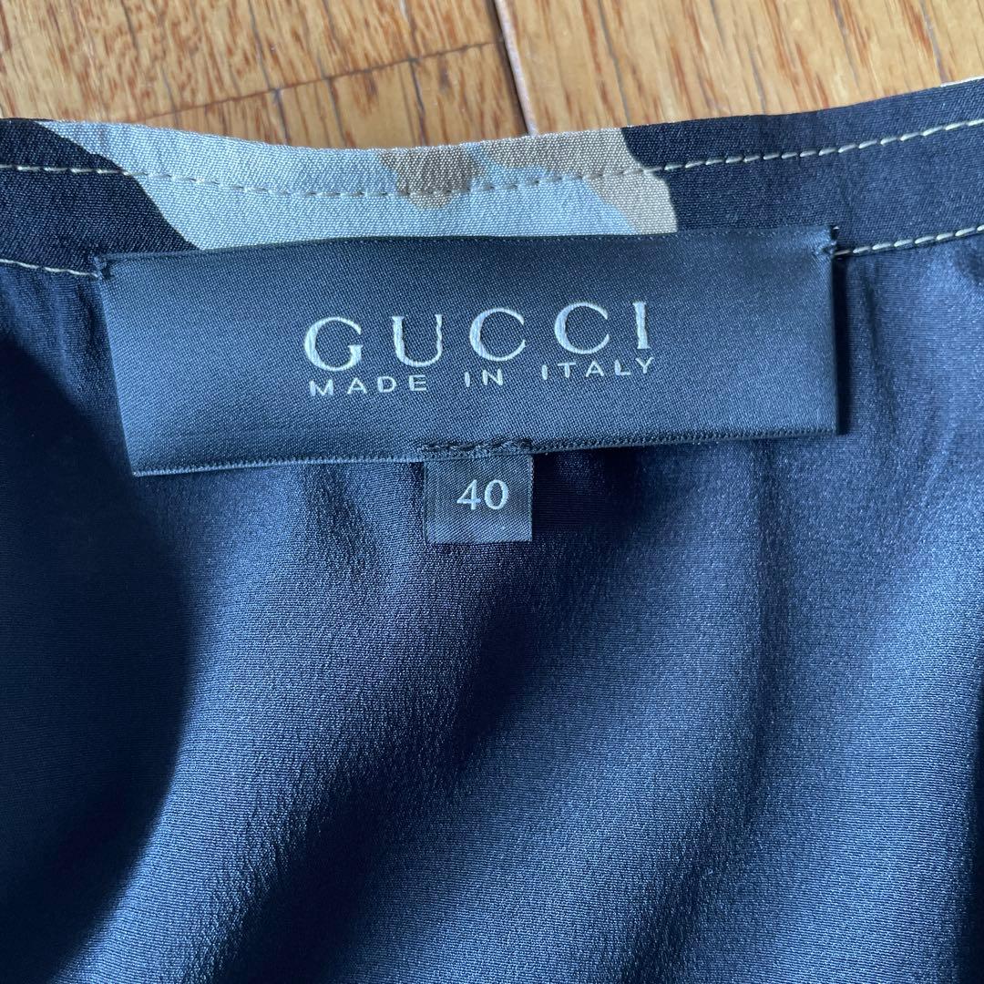 【美品】グッチ GUCCI オールシルク素材 ワンピース