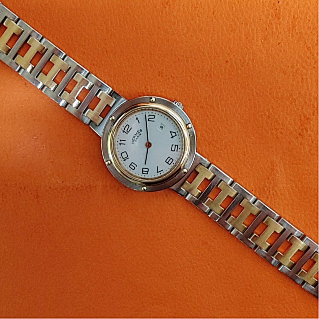 エルメス時計/極極極美品クリッパー/新品電池新品仕上げ正常稼働品/ボーイズサイズ