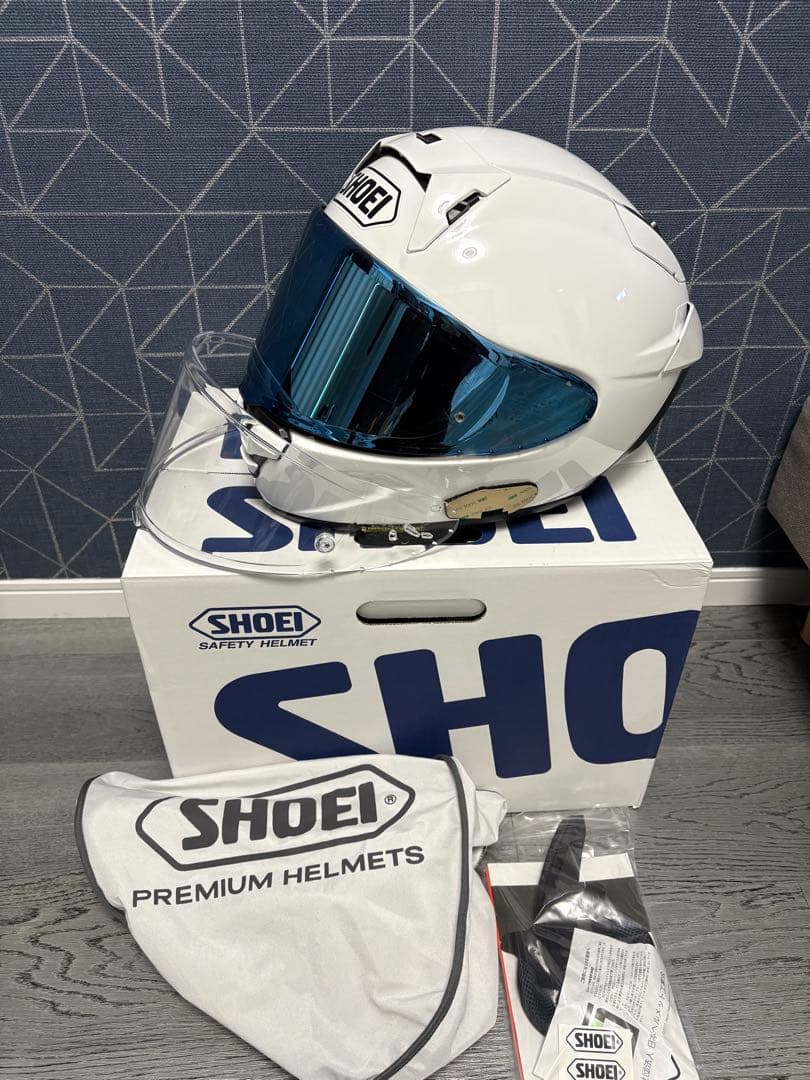 SHOEI x-15 フルフェイスヘルメット ホワイト　ブルーシールド付き