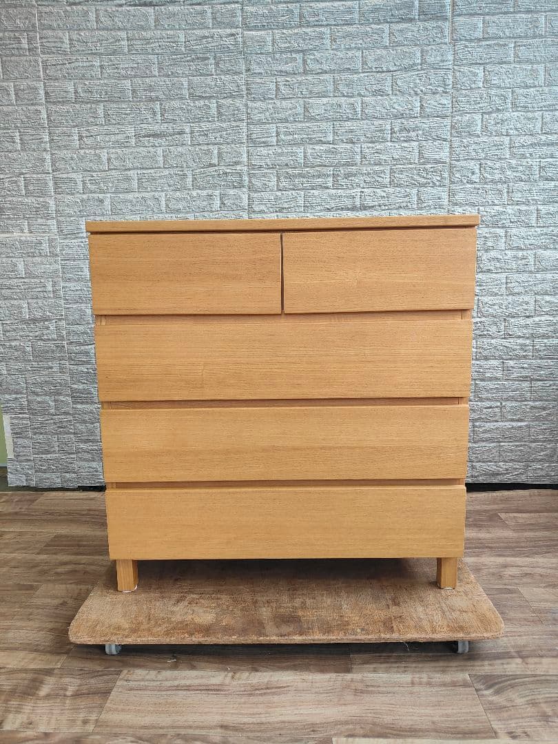 MUJI 無印良品 廃盤品 チェスト 4段 タモ材