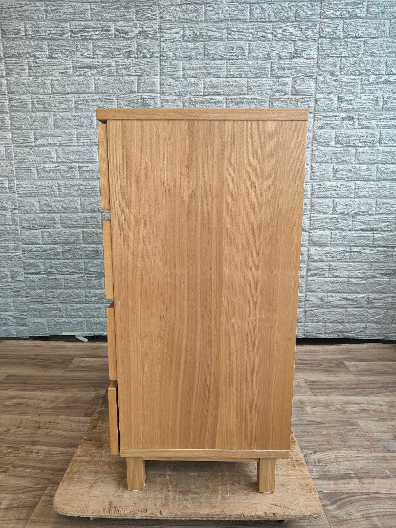 MUJI 無印良品 廃盤品 チェスト 4段 タモ材