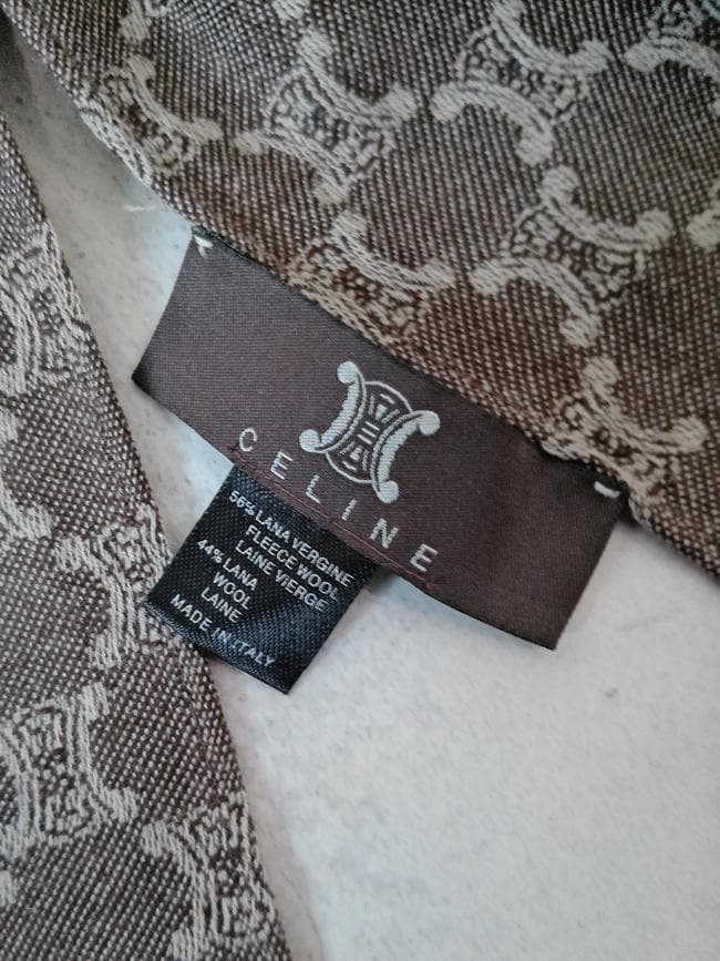 美品 CELINEセリーヌ マカダム トリオンフ マフラー ストール ビンテージ