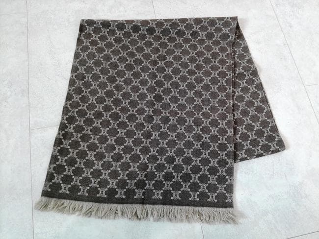 美品 CELINEセリーヌ マカダム トリオンフ マフラー ストール ビンテージ