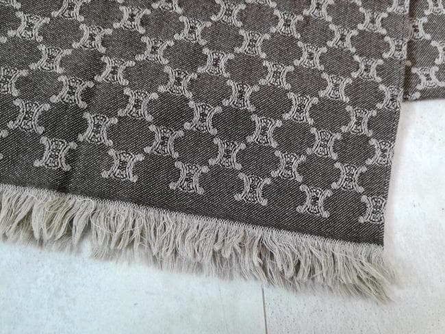 美品 CELINEセリーヌ マカダム トリオンフ マフラー ストール ビンテージ