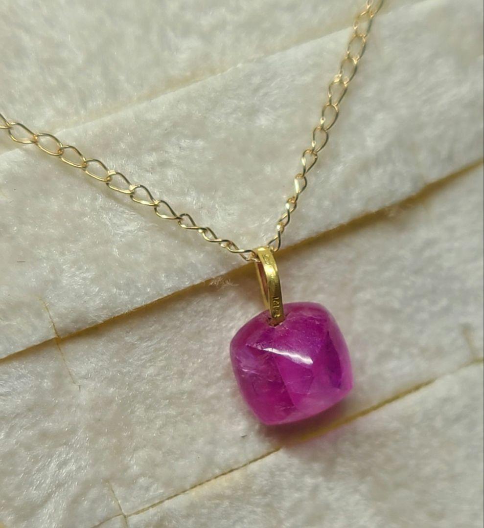 鮮やかなフューシャピンク!!★アヤナスピネル18金ペンダントトップ★