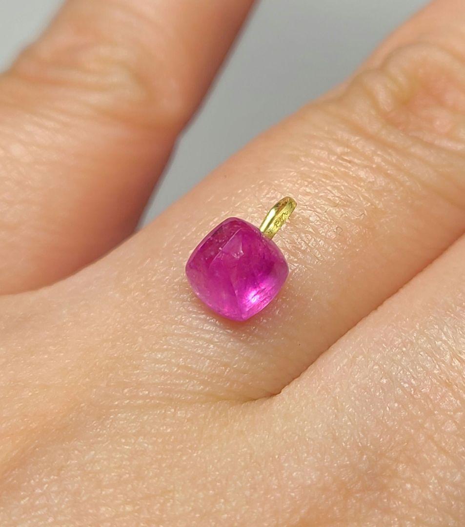 鮮やかなフューシャピンク!!★アヤナスピネル18金ペンダントトップ★