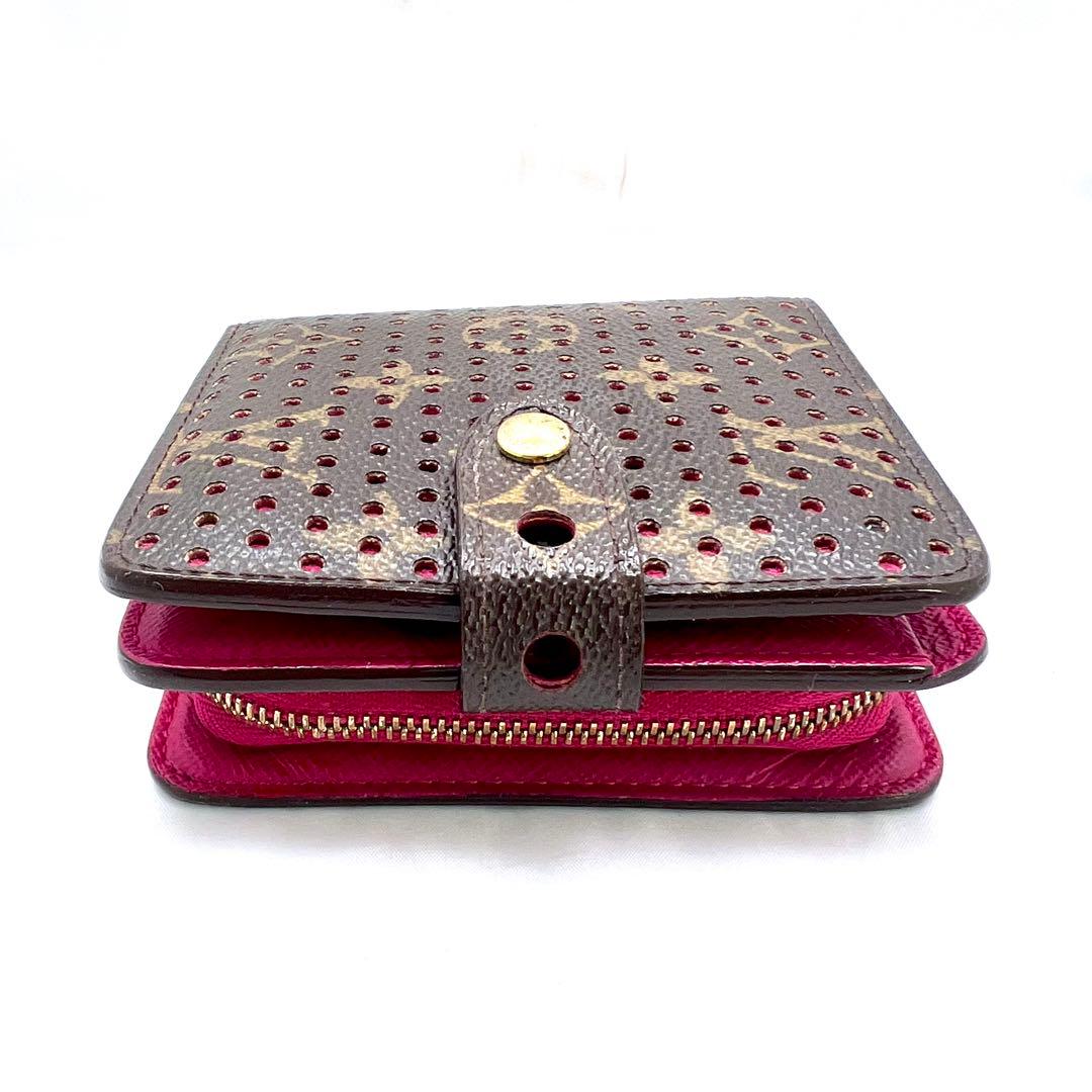 【美品】 ルイヴィトン モノグラム ペルフォ コンパクトジップ フューシャ