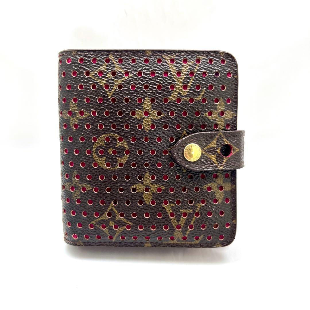 【美品】 ルイヴィトン モノグラム ペルフォ コンパクトジップ フューシャ