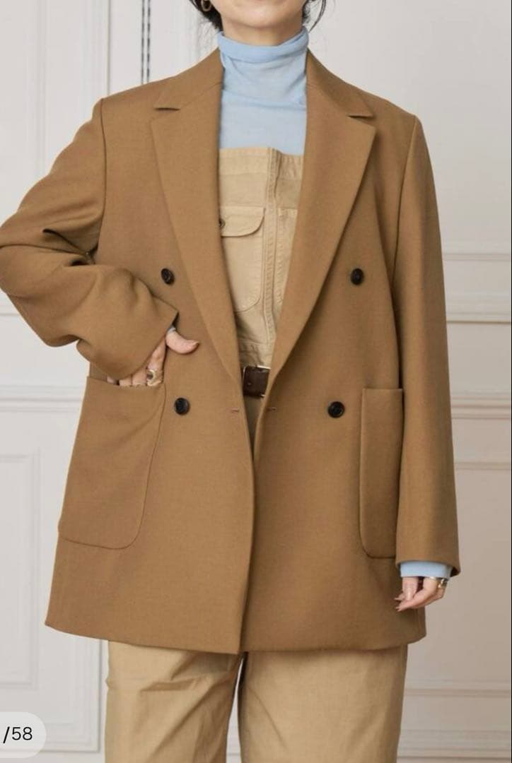 IENA LA BOUCLE 強撚サージテーラードジャケット　24AW