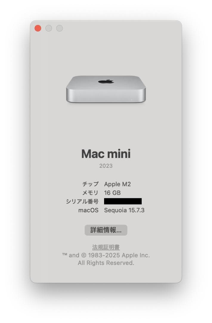 Macデスクトップ Mac mini M2/16GB/512GB/10GbE