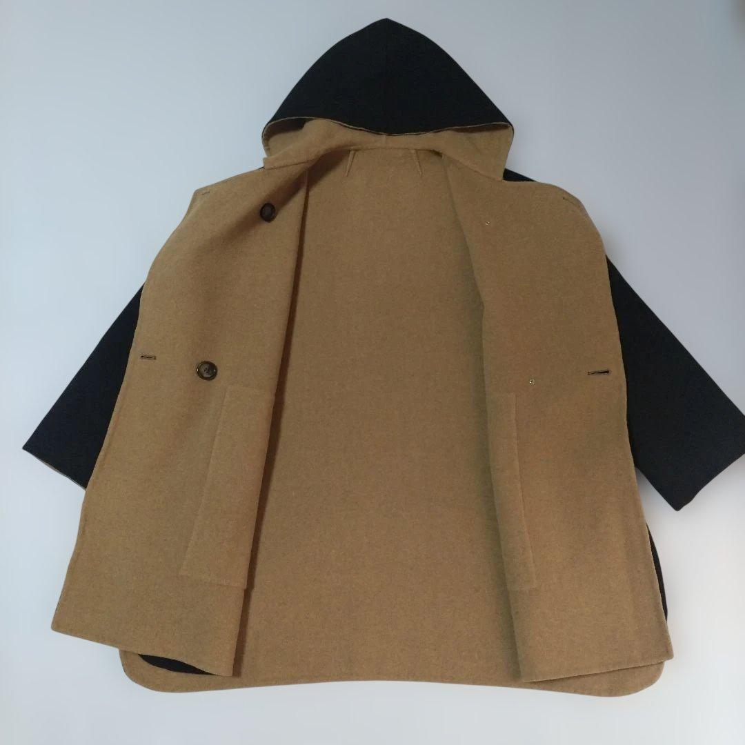 美品☆SHIPS any: リバー フーディー ポンチョ ハーフ コート