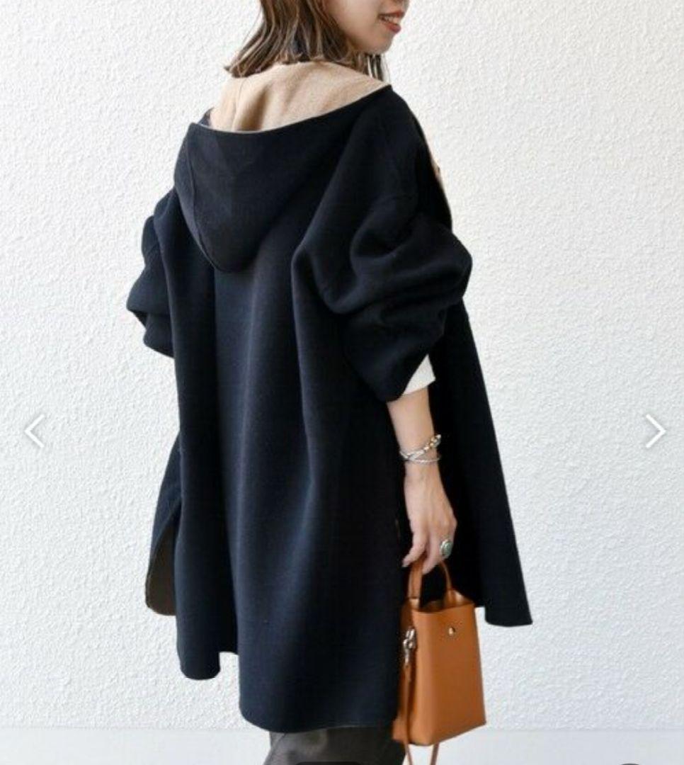 美品☆SHIPS any: リバー フーディー ポンチョ ハーフ コート